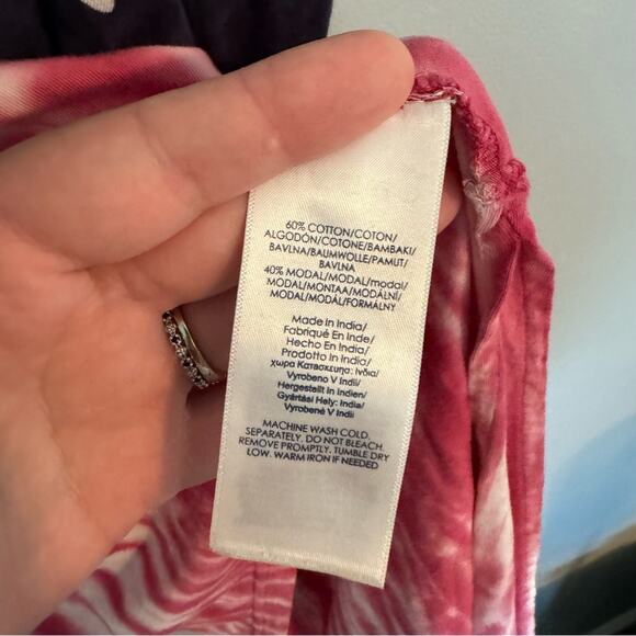 Chaps Red White & Blue Stars & Stripes Asymmetrical Tank Top Women's Size Medium - Picture 7 of 7